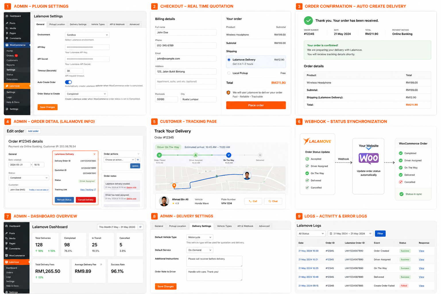Lalamove Delivery Integration for WooCommerce screenshot