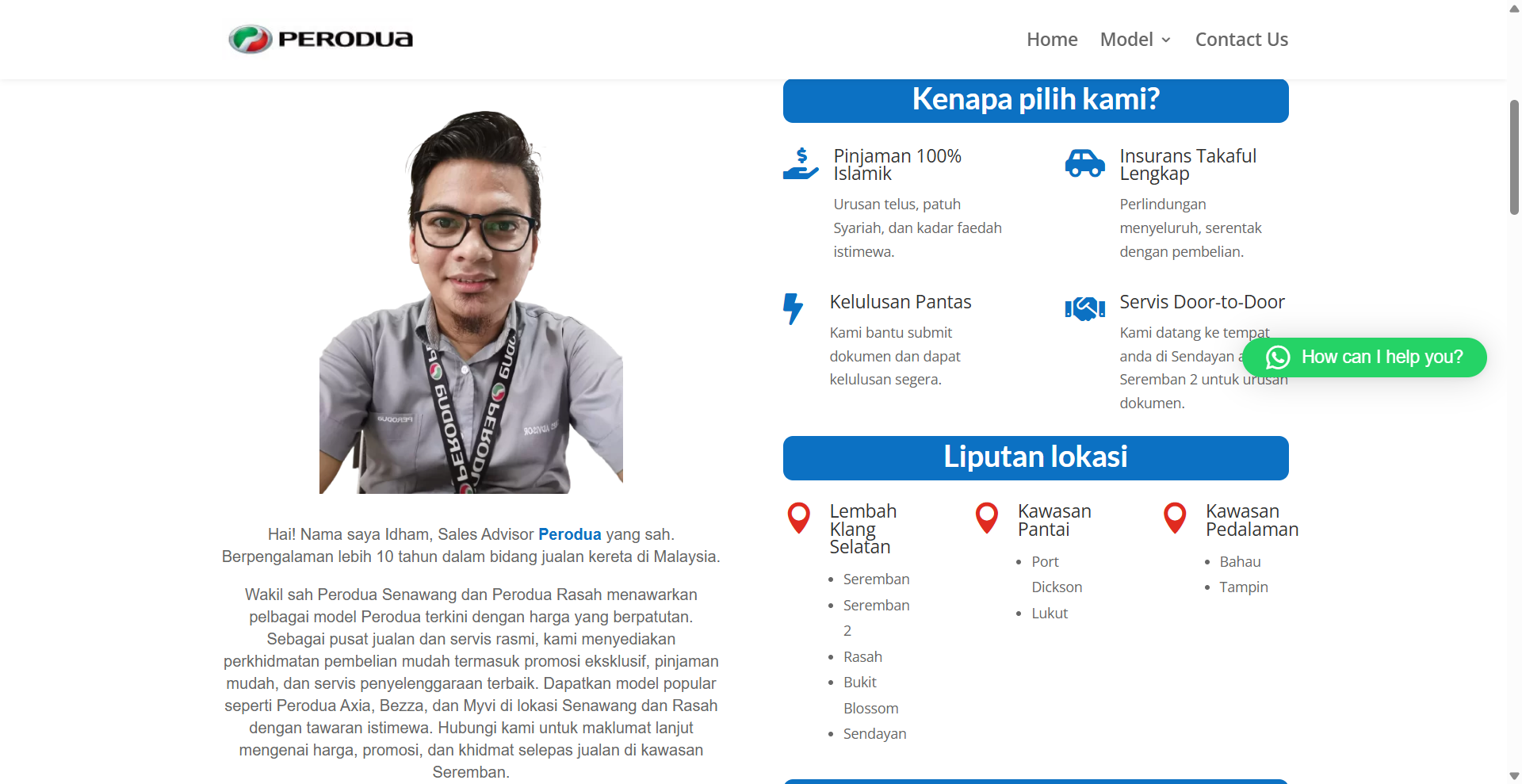Perodua Sale – Automotive Lead Generation Website screenshot